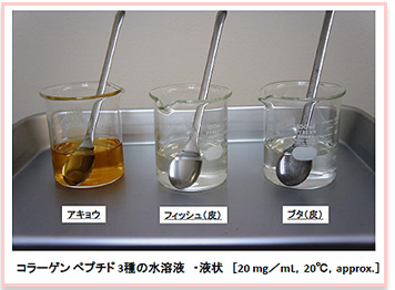 コラーゲンペプチド3種の水溶水