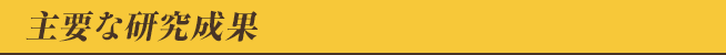 主要な研究成果
