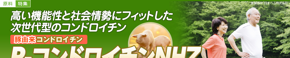 豚由来コンドロイチン「P-コンドロイチンNHZ」　機能性表示食品対応素材　膝関節対応　日本ハム