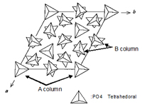 リン酸三カルシウムの結晶構造